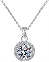 Stainless Steel Sunflower Pendant Necklace  CZ