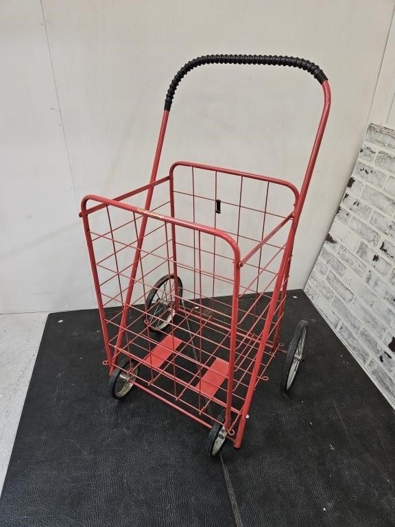 Red Grocery Or Flea Market Cart