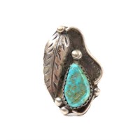 DAVID F GARCIA STERLING SILVER & TURQUOISE RING
