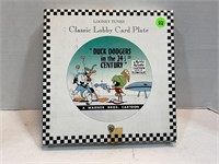 Looney Tunes duck Dodgers lobby card plate