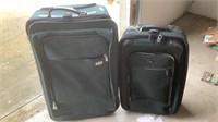 (2) Green Suitcases
