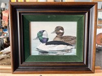 Signed Kay Williams Bufflehead Pair oil painting