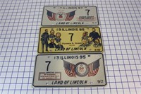 3 Illinois Special Event LIcense Plate