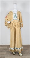 Native American Beaded Dance Dress & Moccasins