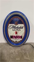 MICHELOB ULTRA LIGHTED CLOCK 15" X 5" X 21"