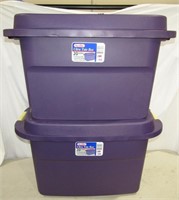 2-Purple Storage Totes 20 Gal