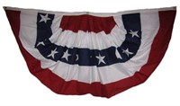 3x6 USA Pleated 100% Cotton Sheeting Flag