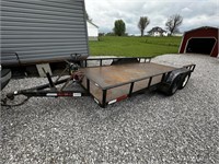 2005 16' Dual Axle Trailer With Winch