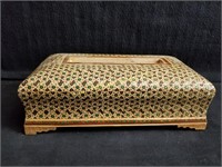 Vintage Decorated Wood Tissue Box Holder