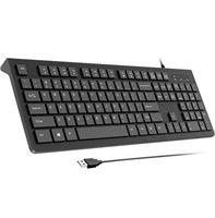Computer Keyboard Wired, Plug Play USB