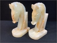 Onyx/Marble Horse Head Bookends