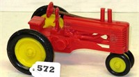 Plastic JD A Denmark, red body - yellow wheels