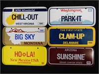 Six 1990 Post Cereals bicycle vanity plates