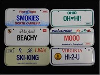 Six 1990 Post Cereals bicycle vanity plates