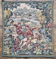 D'HALLUIN LOUVIERES FRENCH "HAWK HUNT" TAPESTRY