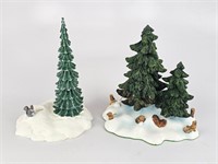 2- Department 56 Resin Tree Figures- Philippines