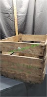 Fruit  vegetable wooden crate vintage writing