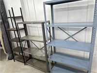 Metal shelves