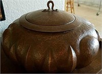 Decorative Copper Lidded Bowl