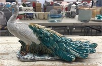 Beautiful Decorative Ceramic Peacock. 17x11