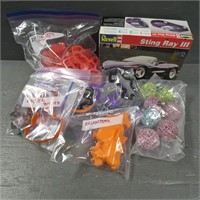 Tray Lot of Assorted Plastic Cookie Cutters