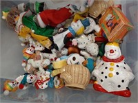LARGE LOT OF CERAMIC CLOWNS AND MORE
