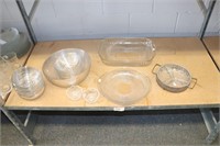 Lot of  13 assorted Glass Bowls, serving bowls, et