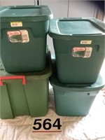 Totes - 4 - 3 are 10 gal, 1 is larger
