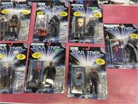 Star Trek figurines collector cards 7pc
