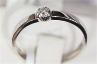 14K Wht Gold Diamond Solitaire Ring (approx 1.77g)