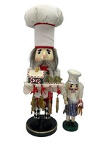 Two Baking Themed Wooden Nutcrackers