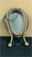 Antique Horse Collar With Mirror, Wood Hames &