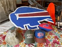 Buffalo Bills Yard Sign, Hat, Ball