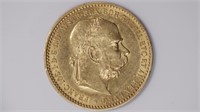 1897 Austria Gold 10 Corona