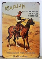 Reproduction Marlin Fire Arms Co. Metal Sign