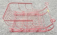 (AN) Red Steel Children's Sleigh