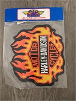 Vintage Harley Davidson Flames Logo Patch