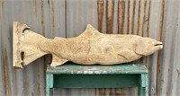 Large Bundy Salmon Fish Decoy Carving