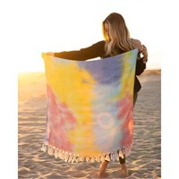 68x38" Turkish Towel, The Pastel Tie Dye