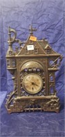 (1) Vintage Metal Clock w/Key