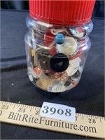 Jar Full of Random Buttons / Wooden Nickels & more