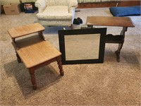 Side tables & mirror