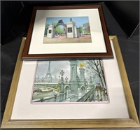 Artist Signed City Scapes.