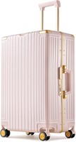 Aluminum Suitcase  Pink  24-Inch