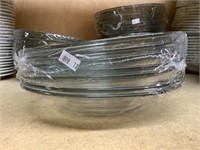 7-9 Inch Clear Shallow Bowls
