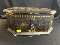 Wood Decorated Storage Box