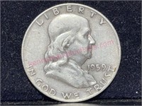 1959-D Franklin Half Dollar (90% silver)