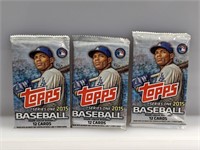 (3) 2015 Topps Series 1 Baseball 12 Card Pack
