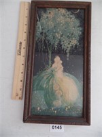 Vintage Wood Frame & Back with Print