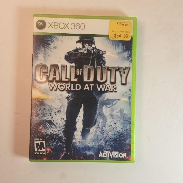 Call of Duty world at war Xbox 360